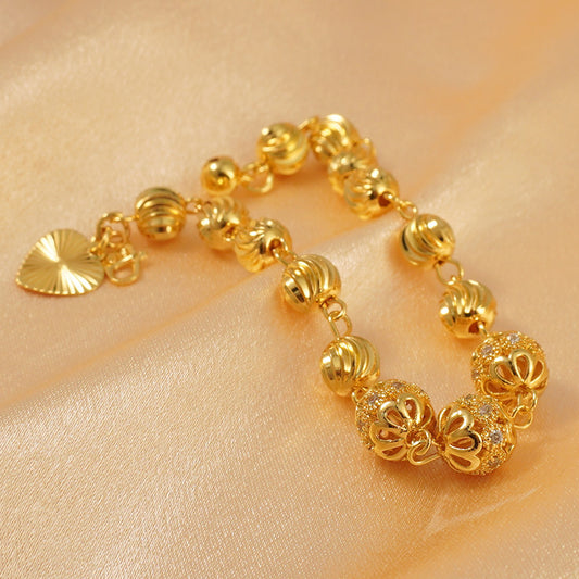 Women's Elegant 24k Gold Plated Copper Bracelet