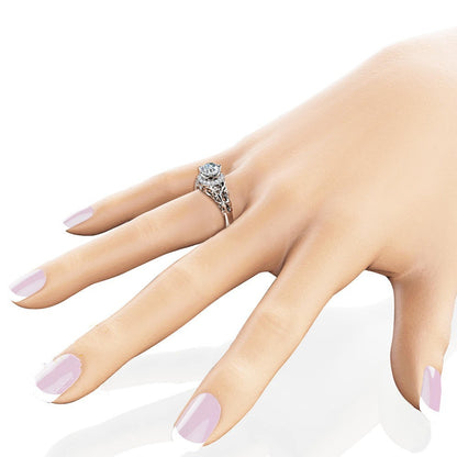 New Hollow Pattern Diamond-studded Ring