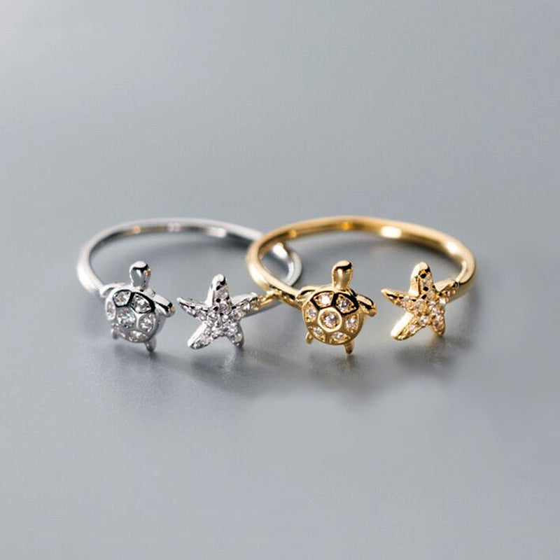 Graceful Mori Inlaid Zircon  Ring For Women