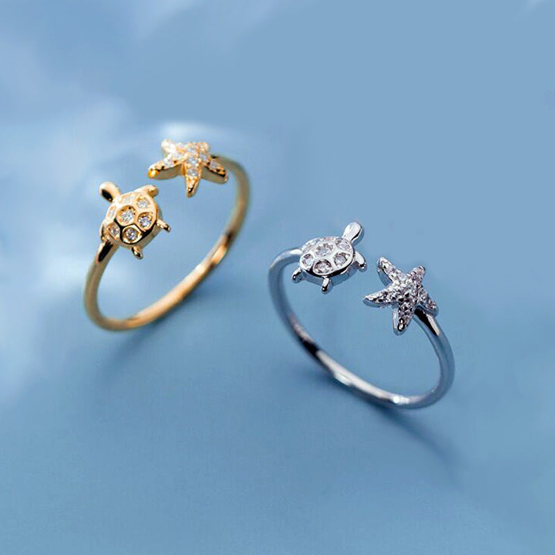 Graceful Mori Inlaid Zircon  Ring For Women