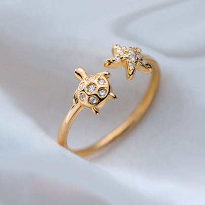 Graceful Mori Inlaid Zircon  Ring For Women