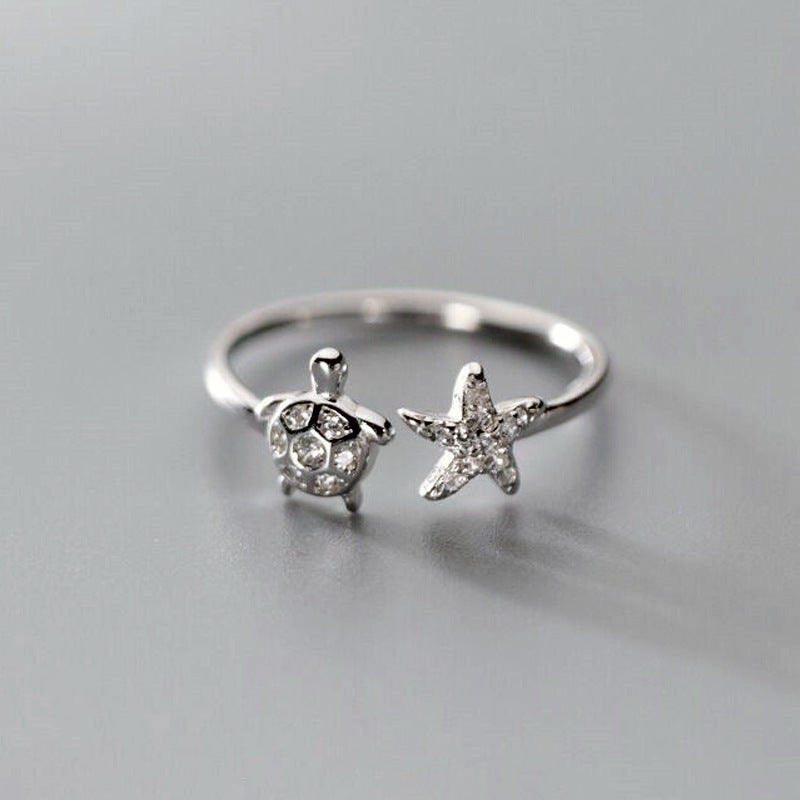Graceful Mori Inlaid Zircon  Ring For Women